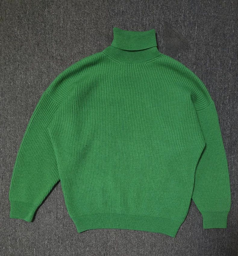 Balenciaga Balenciaga Oversized Green Wool Turtleneck Sweater-yf Size US M / EU 48-50 / 2 - 4 Thumbnail