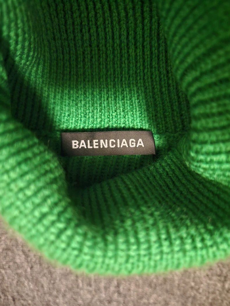 Balenciaga Balenciaga Oversized Green Wool Turtleneck Sweater-yf Size US M / EU 48-50 / 2 - 3 Thumbnail