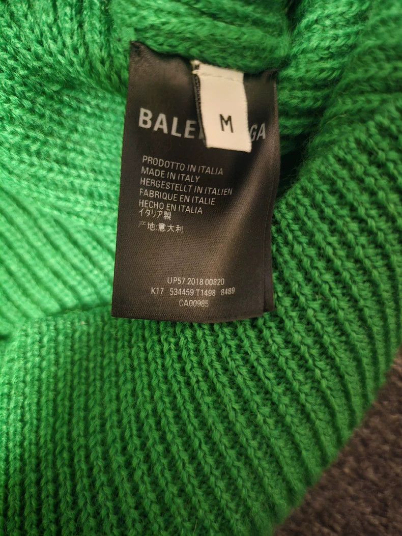 Balenciaga Balenciaga Oversized Green Wool Turtleneck Sweater-yf Size US M / EU 48-50 / 2 - 7 Thumbnail