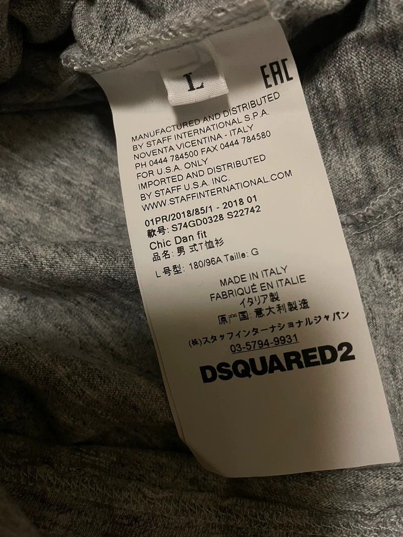 Dsquared2 DSQUARED2 Grey Short Sleeve Logo T-Shirt-yf Size US M / EU 48-50 / 2 - 8 Thumbnail