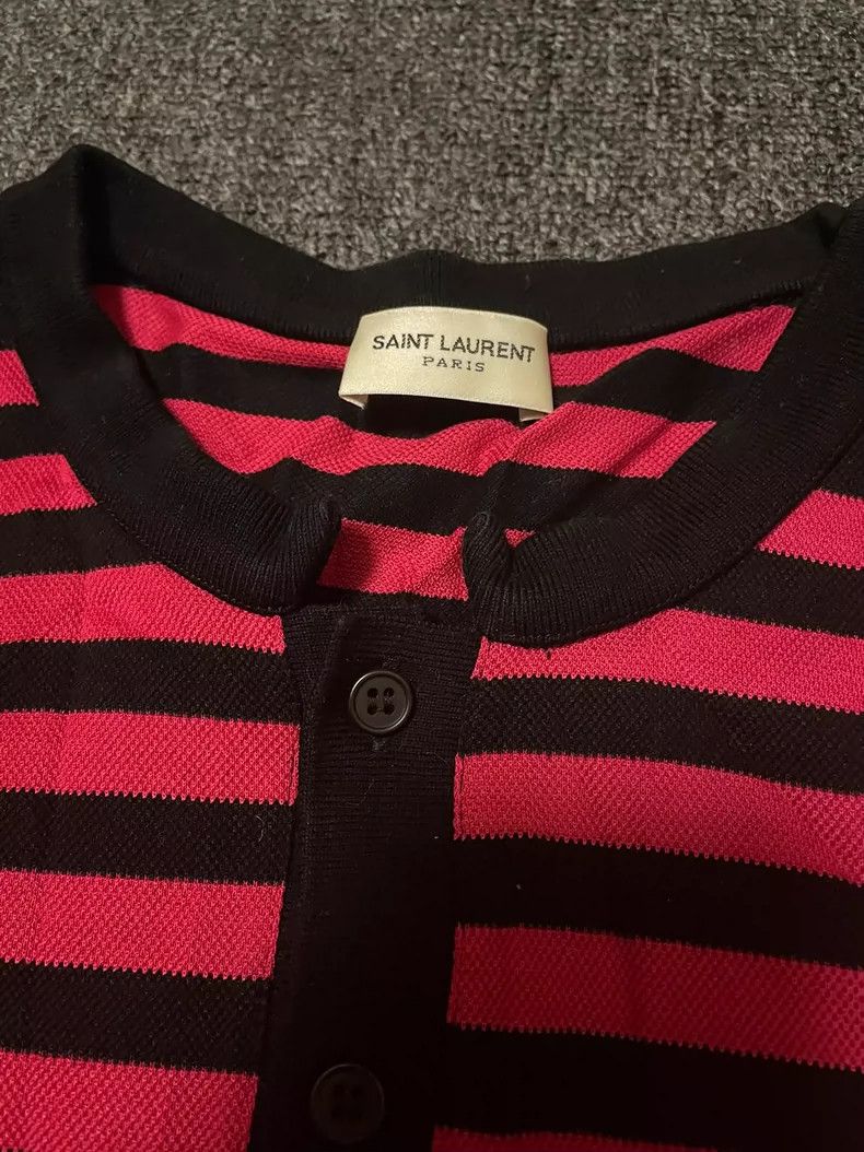 Yves Saint Laurent Saint Laurent Striped Short Sleeve T-Shirt-yf Size US L / EU 52-54 / 3 - 3 Thumbnail