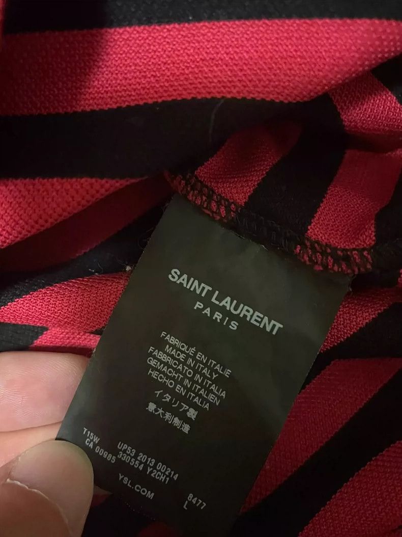Yves Saint Laurent Saint Laurent Striped Short Sleeve T-Shirt-yf Size US L / EU 52-54 / 3 - 4 Thumbnail