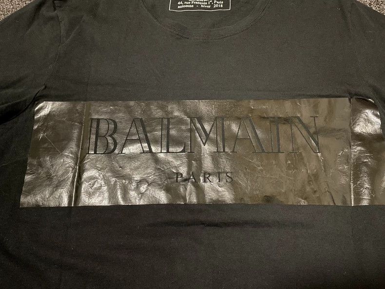 Balmain Balmain Black Short Sleeve T-Shirt-yf Size US M / EU 48-50 / 2 - 2 Thumbnail