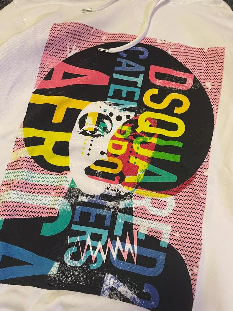 Dsquared2 DSquared2 White Graphic Hoodie Sweatshirt-yf Size US S / EU 44-46 / 1 - 2 Thumbnail