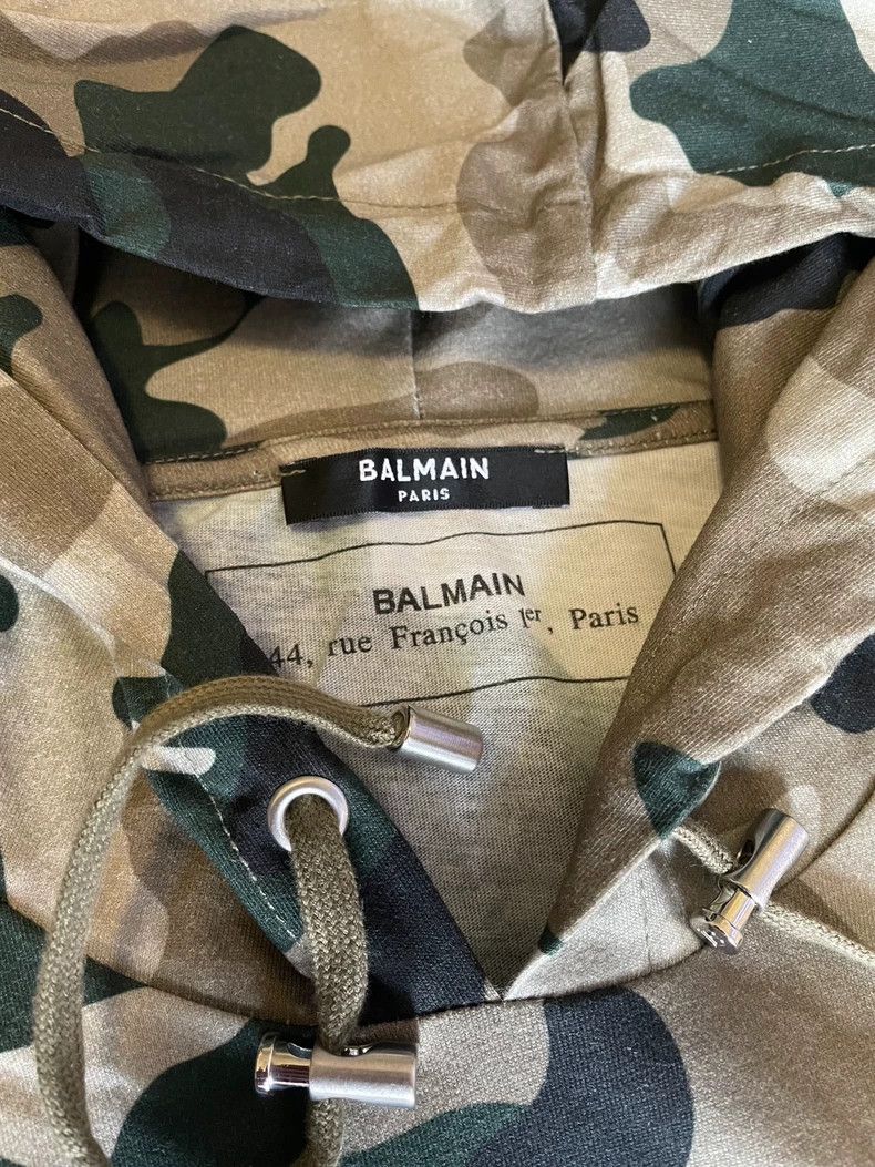 Balmain Balmain Camouflage Oversized Hooded T-Shirt-yf Size US XS / EU 42 / 0 - 3 Thumbnail
