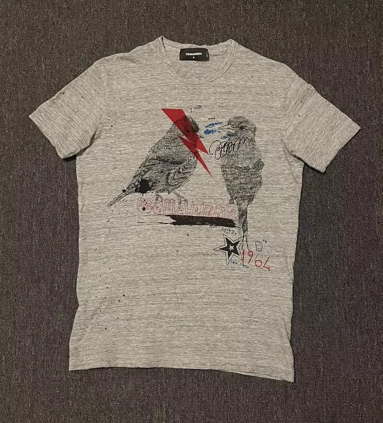 Dsquared2 Dsquared2 Gray Short Sleeve Graphic T-shirt-yf Size US M / EU 48-50 / 2 - 2 Thumbnail