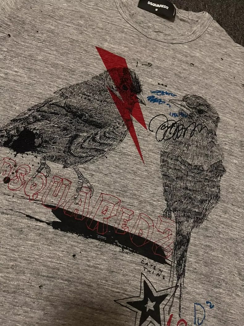 Dsquared2 Dsquared2 Gray Short Sleeve Graphic T-shirt-yf Size US M / EU 48-50 / 2 - 4 Thumbnail
