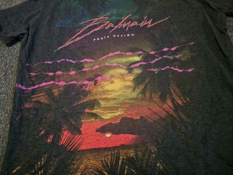 Balmain Balmain Short Sleeve Graphic Print T-Shirt-yf Size US M / EU 48-50 / 2 - 2 Thumbnail