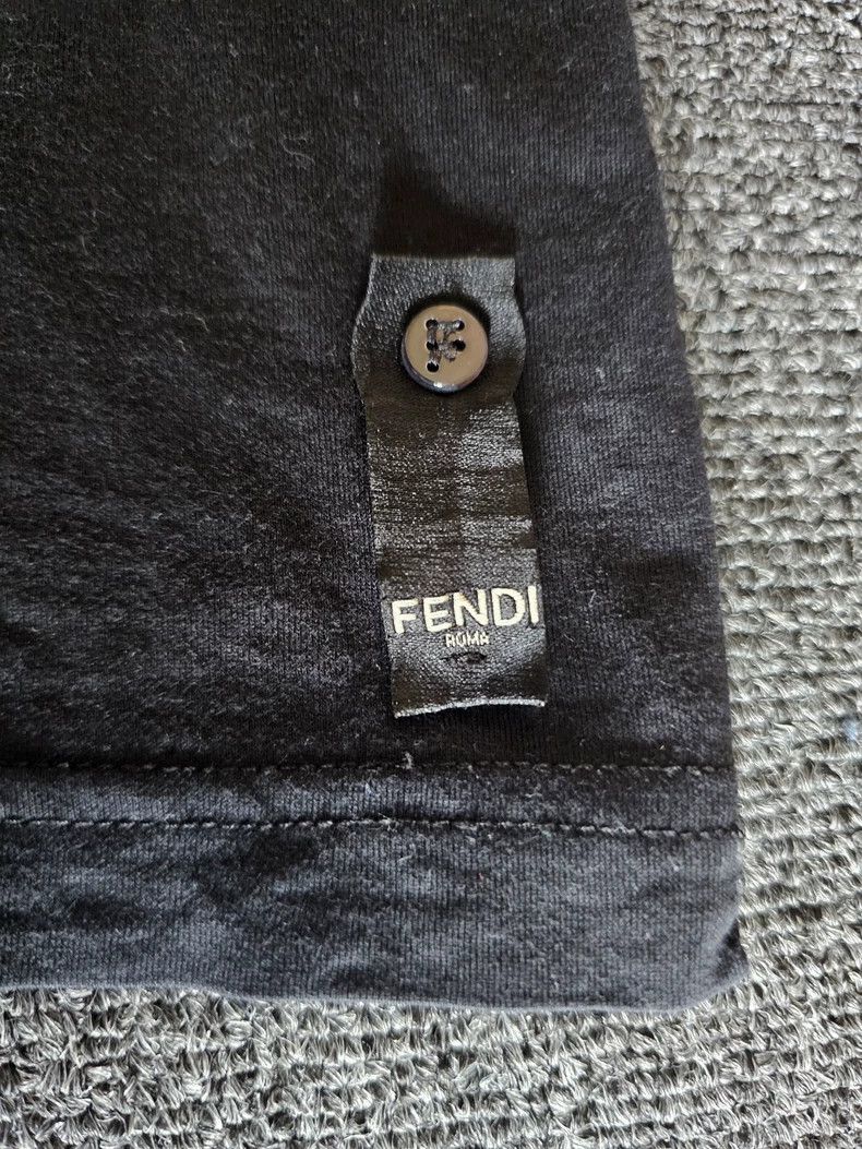 Fendi Fendi Black FF Logo Short Sleeve T-Shirt-yf Size US XS / EU 42 / 0 - 5 Thumbnail