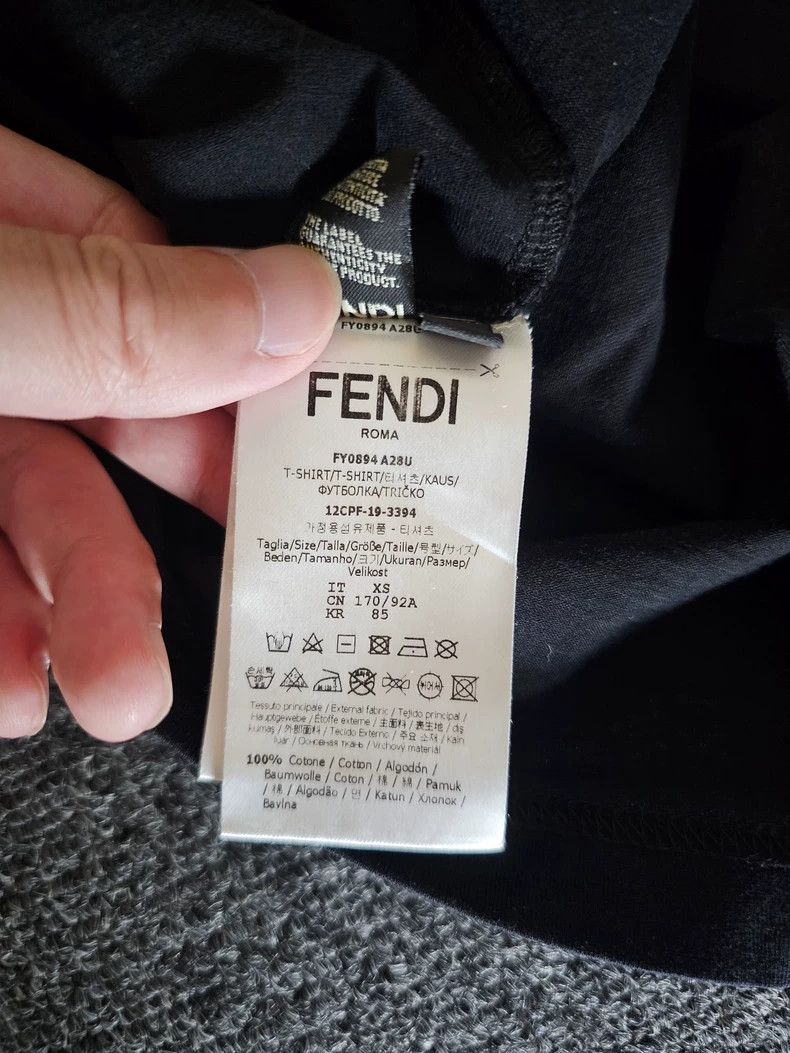 Fendi Fendi Black FF Logo Short Sleeve T-Shirt-yf Size US XS / EU 42 / 0 - 7 Thumbnail