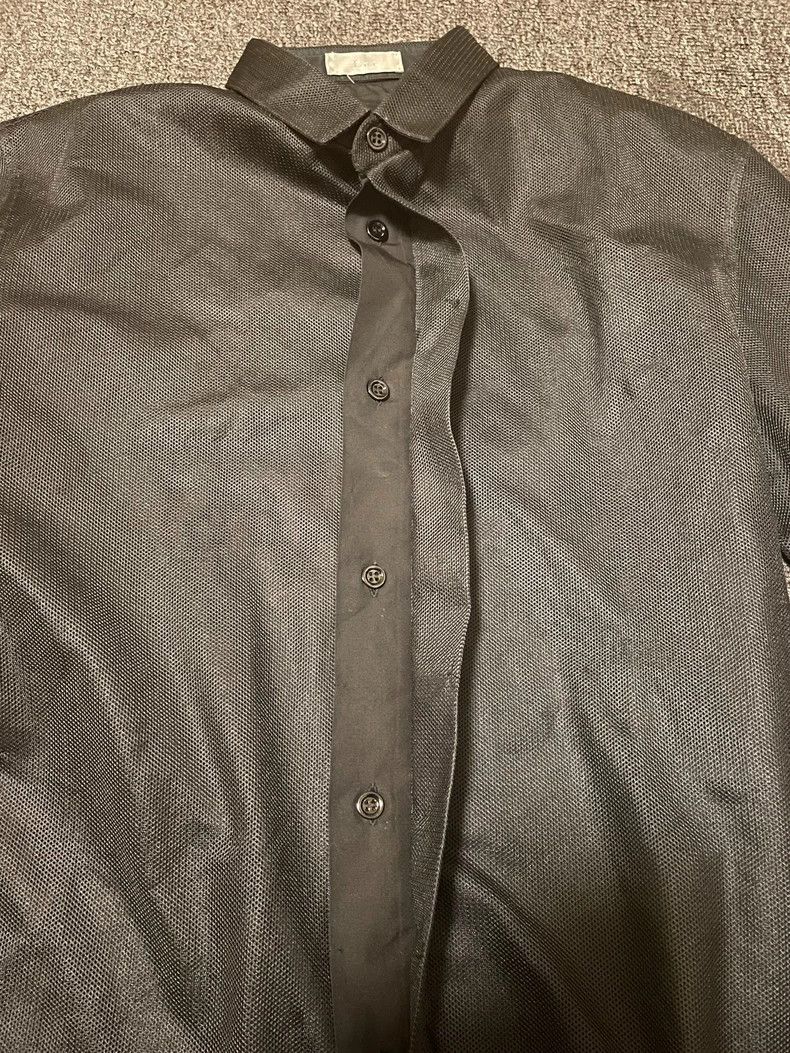 Dior Dior Black Mesh Long Sleeve Shirt-yf Size US S / EU 44-46 / 1 - 5 Thumbnail