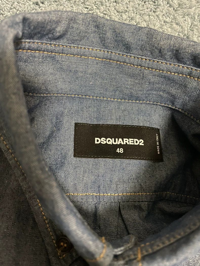 Dsquared2 DSquared2 Blue Denim Long Sleeve Shirt-yf Size US M / EU 48-50 / 2 - 2 Thumbnail