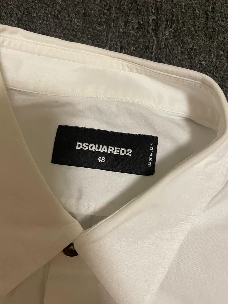 Dsquared2 Dsquared2 White Paneled Long Sleeve Shirt-yf Size US M / EU 48-50 / 2 - 3 Thumbnail