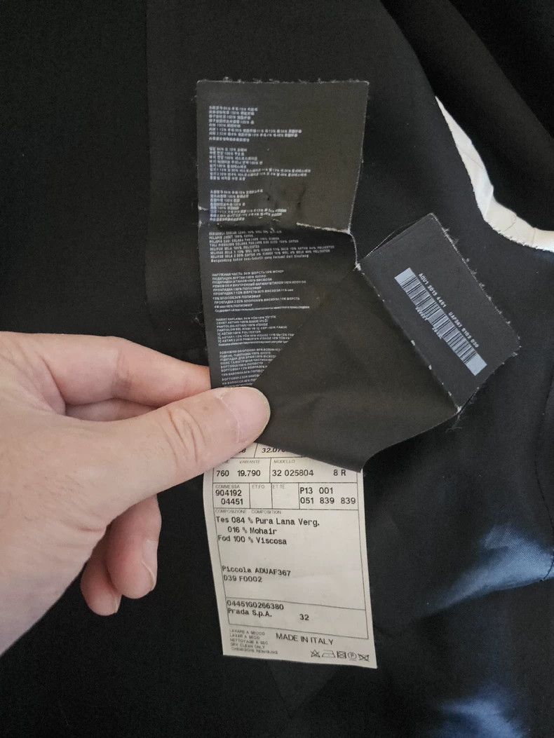 Prada Prada Black Wool Single-Breasted Blazer-yf Size US M / EU 48-50 / 2 - 6 Thumbnail