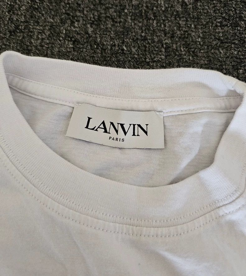 Lanvin Lanvin White Embroidered Short Sleeve T-shirt-yf Size US S / EU 44-46 / 1 - 3 Thumbnail