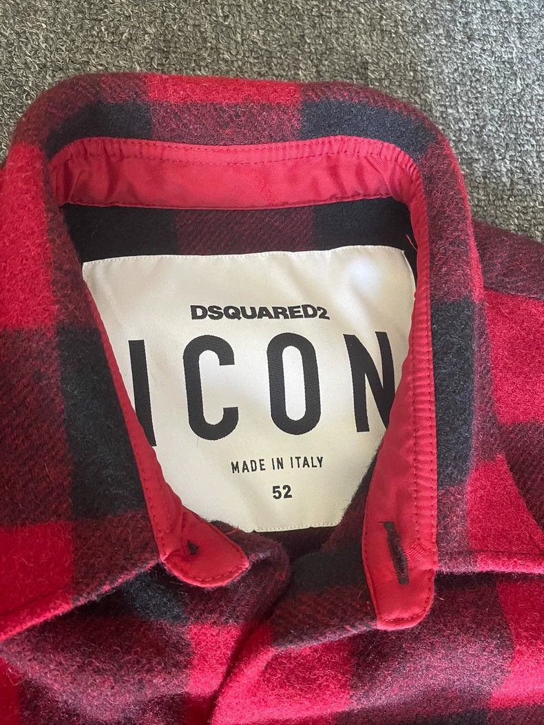 Dsquared2 Dsquared2 Red Black Plaid Wool Shirt-yf Size US L / EU 52-54 / 3 - 3 Thumbnail