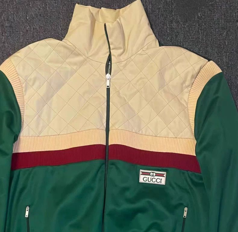 Gucci Gucci Green Quilted Track Jacket-yf Size US L / EU 52-54 / 3 - 2 Thumbnail