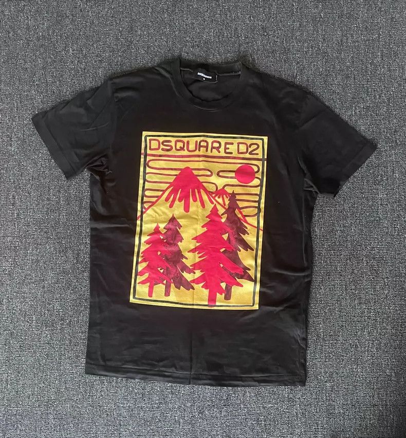 Dsquared2 DSQUARED2 Black Graphic Print T-Shirt-yf Size US M / EU 48-50 / 2 - 2 Thumbnail