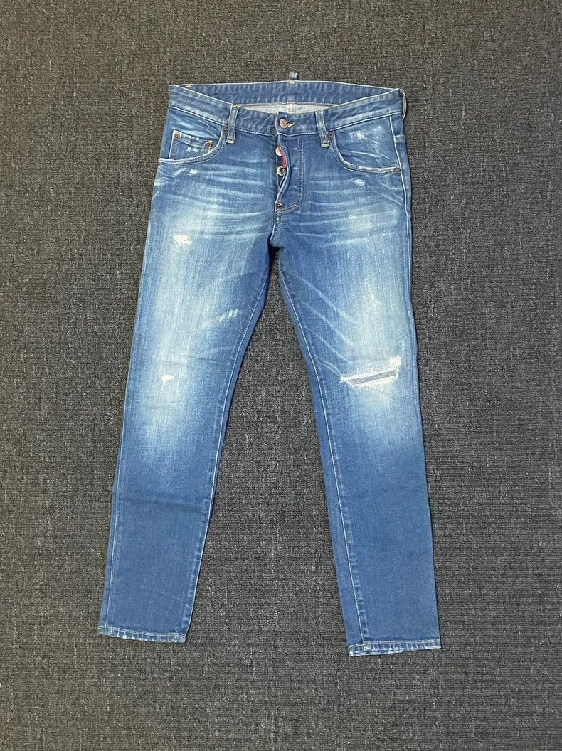 Dsquared2 DSquared2 Light Wash Distressed Denim Jeans-yf Size US 44 / EU 60 - 2 Thumbnail