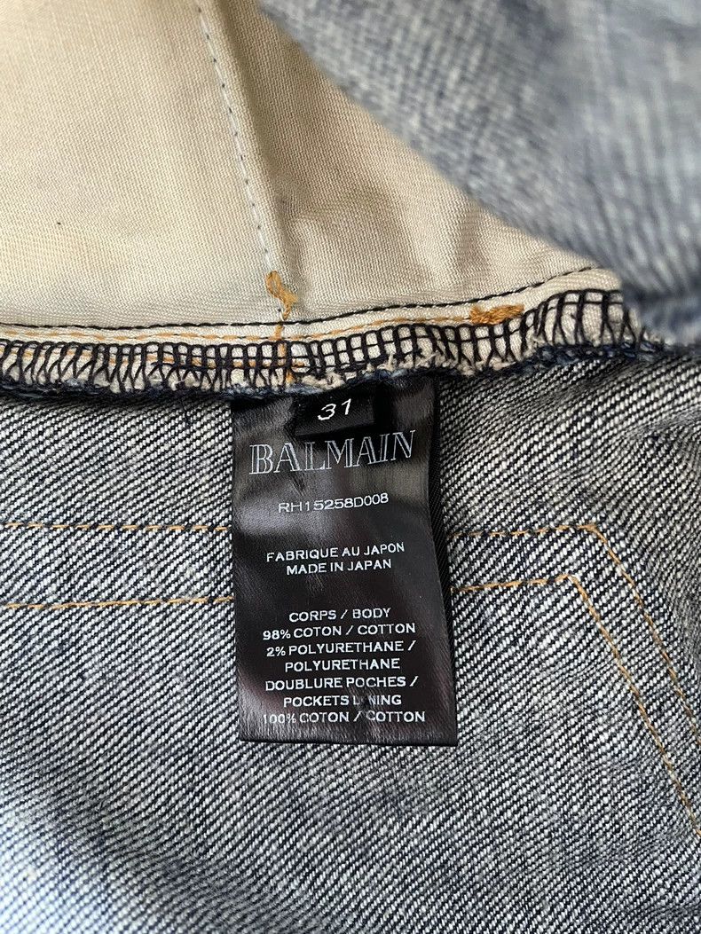 Balmain Balmain High-End Moto Denim Jeans-yf Size US 31 - 7 Thumbnail