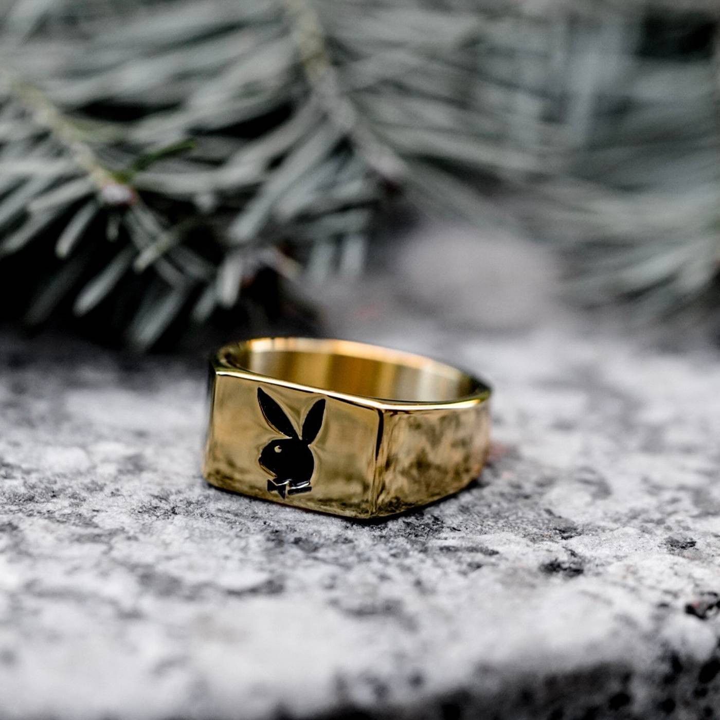 アクセサリー Vintage Gold Playboy Signet Ring Jewelry × Playboy × Vintage Gold Playboy Bunny Signet Ring Size 10
