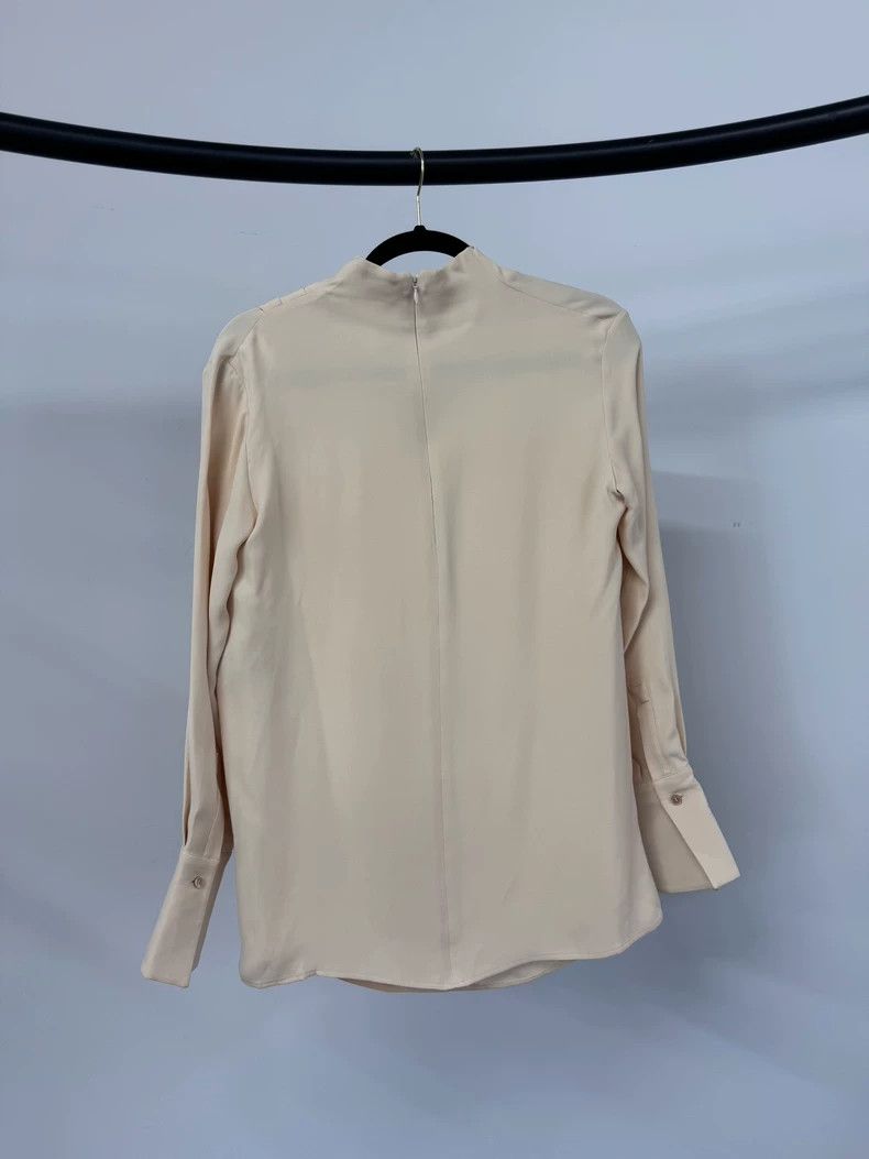 Loro Piana Loro Piana Beige Silk Long Sleeve Top - dmc Size US L / EU 52-54 / 3 - 4 Thumbnail