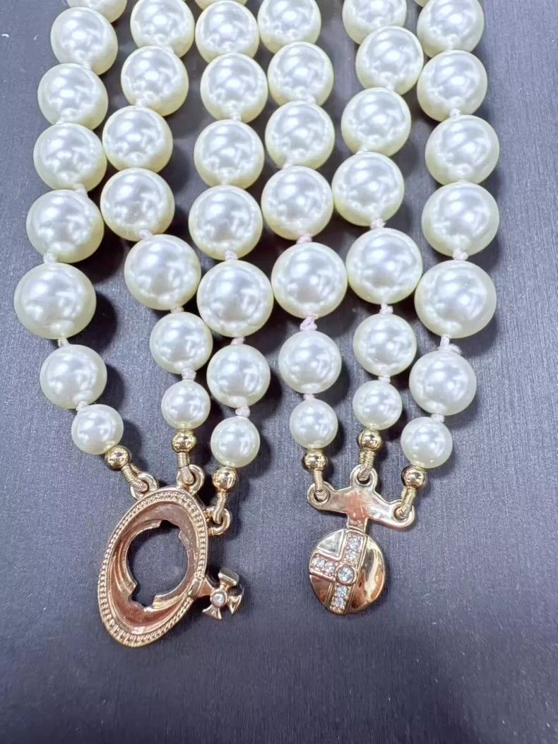 Vivienne Westwood Vivienne Westwood Saturn Pearl Necklace - dmc Size ONE SIZE - 5 Thumbnail