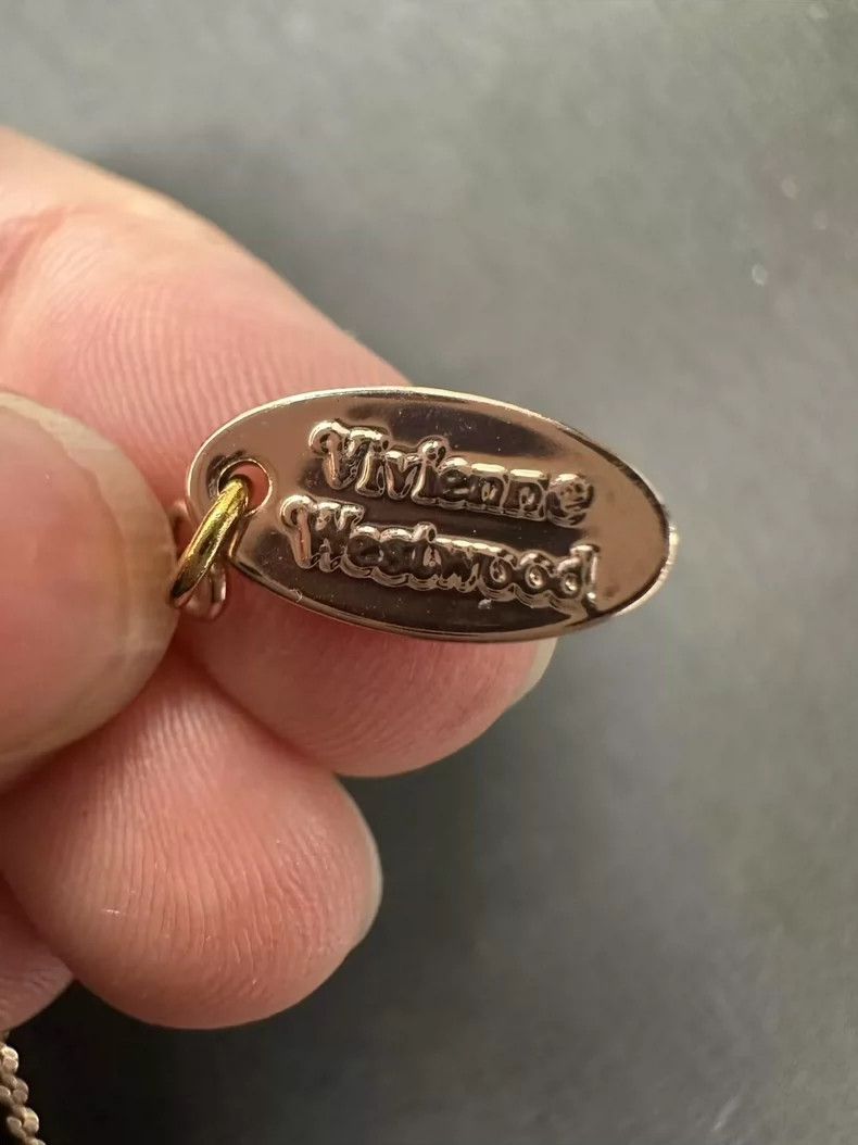 Vivienne Westwood Vivienne Westwood Rose Gold Saturn Necklace - dmc Size ONE SIZE - 4 Thumbnail