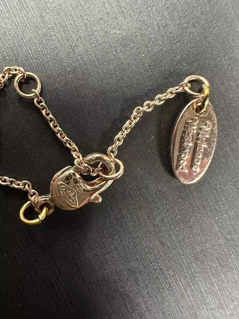 Vivienne Westwood Vivienne Westwood Rose Gold Saturn Necklace - dmc Size ONE SIZE - 6 Thumbnail