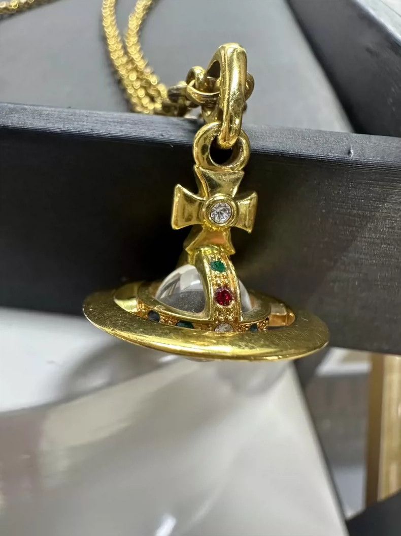 Vivienne Westwood Vivienne Westwood Vintage Saturn Necklace - dmc Size ONE SIZE - 4 Thumbnail