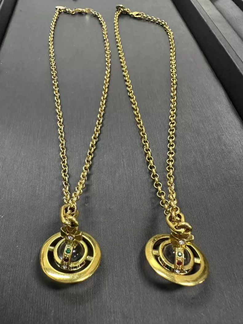 Vivienne Westwood Vivienne Westwood Vintage Saturn Necklace - dmc Size ONE SIZE - 2 Thumbnail