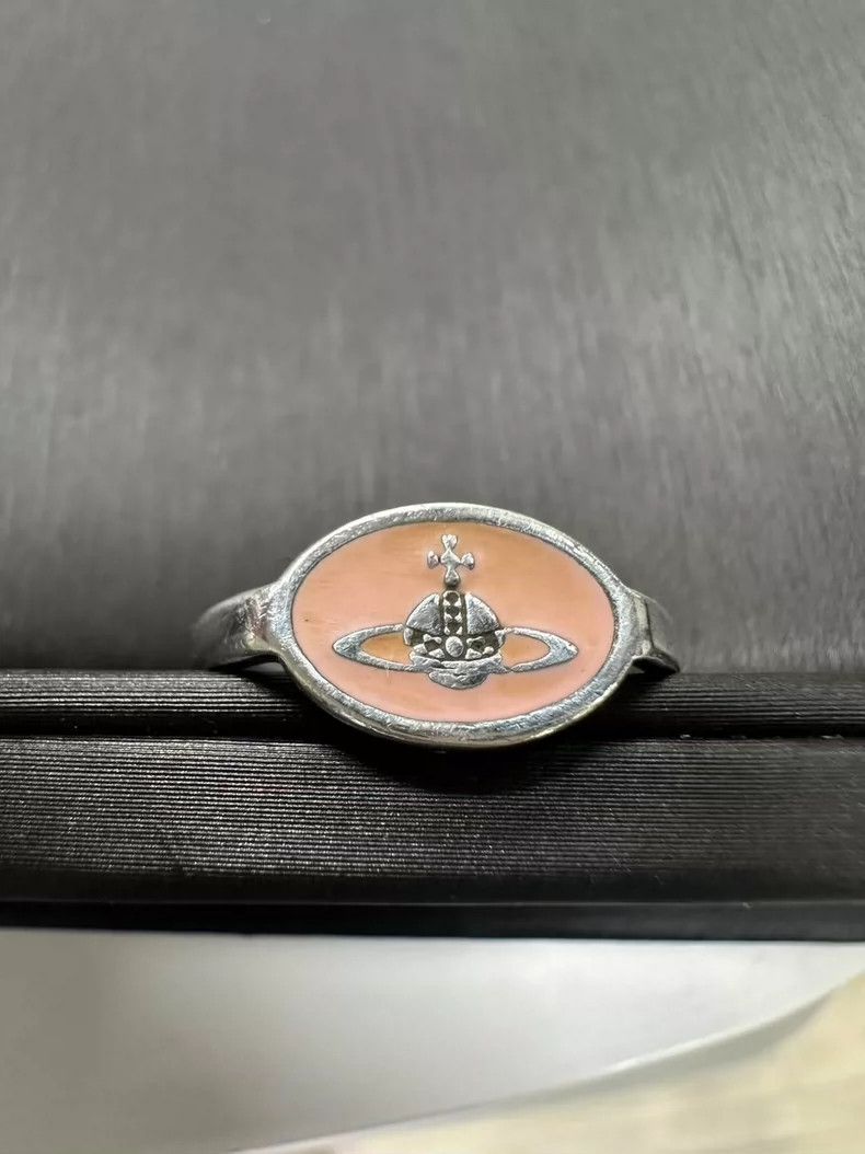 Vivienne Westwood Vivienne Westwood Saturn Oval Ring - dmc Size ONE SIZE - 3 Thumbnail