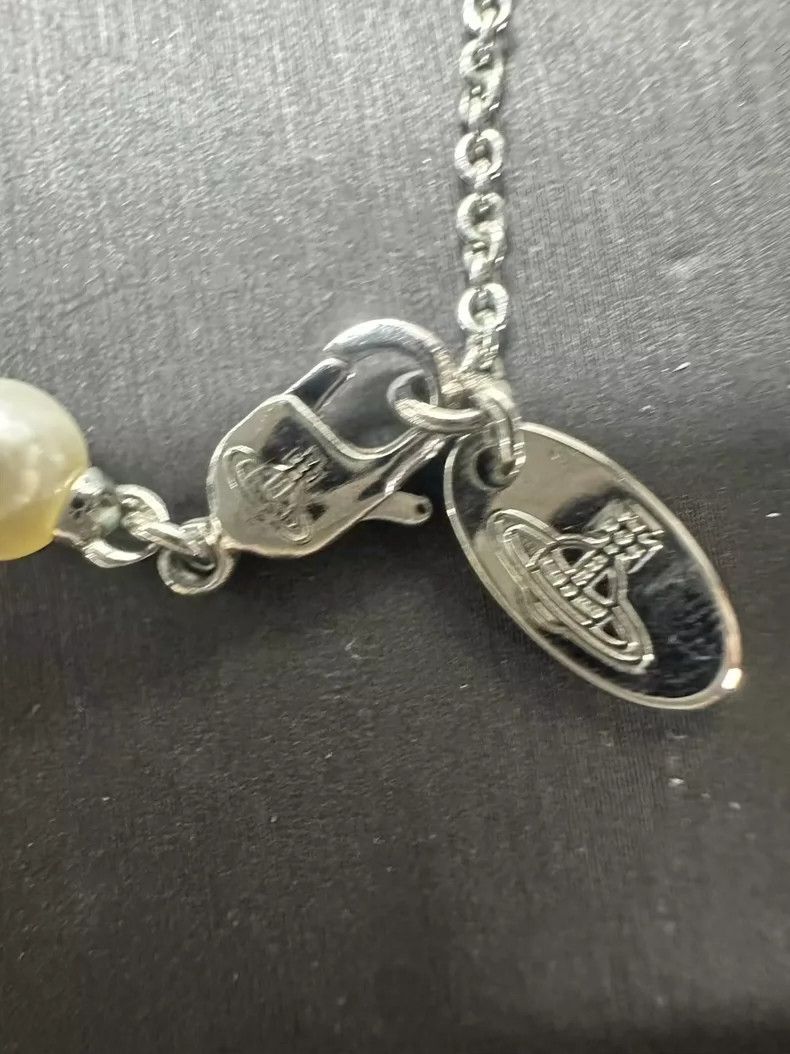 Vivienne Westwood Vivienne Westwood Saturn Pin Pearl Necklace - dmc Size ONE SIZE - 5 Thumbnail