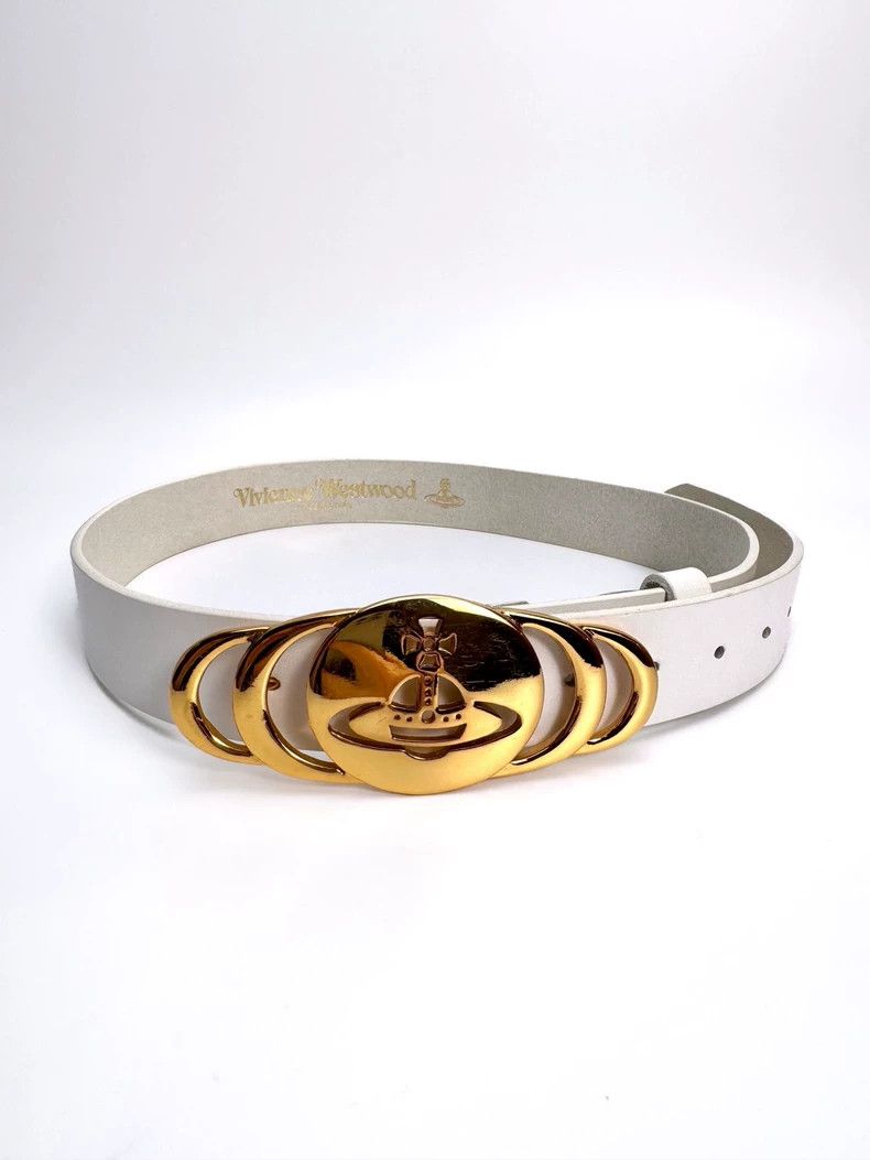 Vivienne Westwood Vivienne Westwood Gold Saturn Leather Belt - dmc Size ONE SIZE - 3 Thumbnail