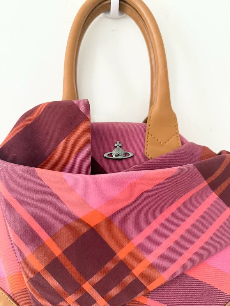 Vivienne Westwood Vivienne Westwood Red Pink Plaid Bowling Bag - dmc Size ONE SIZE - 4 Thumbnail