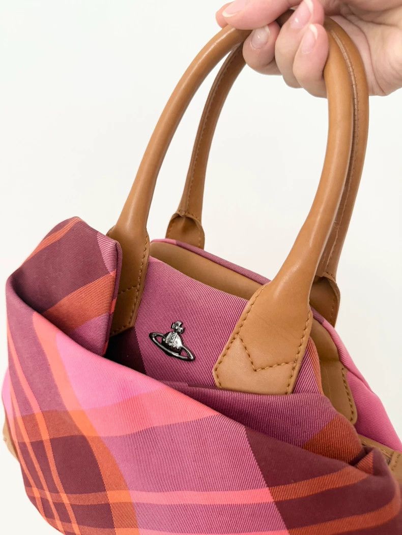 Vivienne Westwood Vivienne Westwood Red Pink Plaid Bowling Bag - dmc Size ONE SIZE - 5 Thumbnail