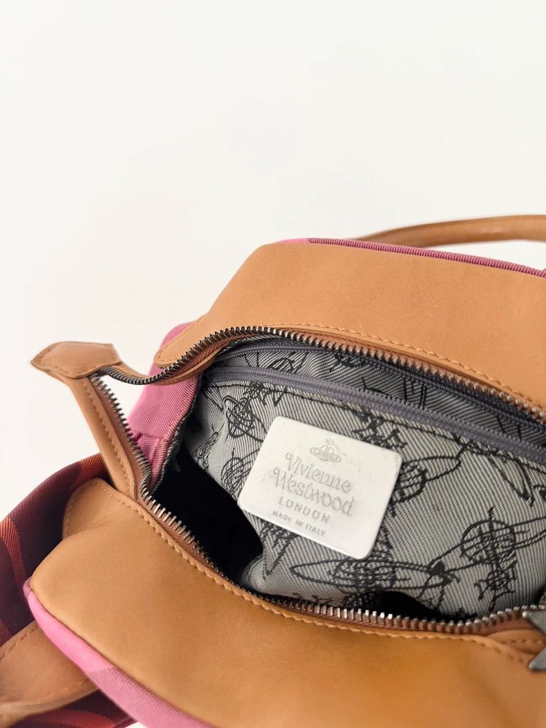 Vivienne Westwood Vivienne Westwood Red Pink Plaid Bowling Bag - dmc Size ONE SIZE - 9 Thumbnail