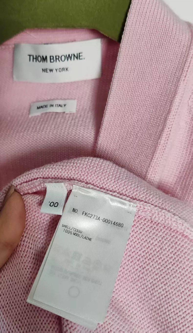 Thom Browne Thom Browne Pink Knit Cardigan Coat - dmc Size US M / EU 48-50 / 2 - 3 Thumbnail
