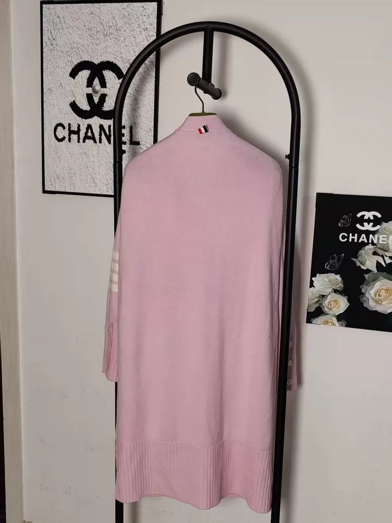 Thom Browne Thom Browne Pink Knit Cardigan Coat - dmc Size US M / EU 48-50 / 2 - 2 Thumbnail