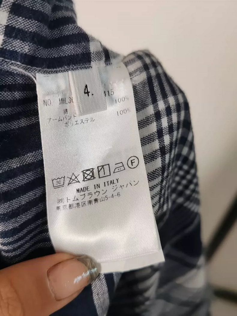 Thom Browne Thom Browne Plaid Long Sleeve Shirt - dmc Size US XL / EU 56 / 4 - 4 Thumbnail