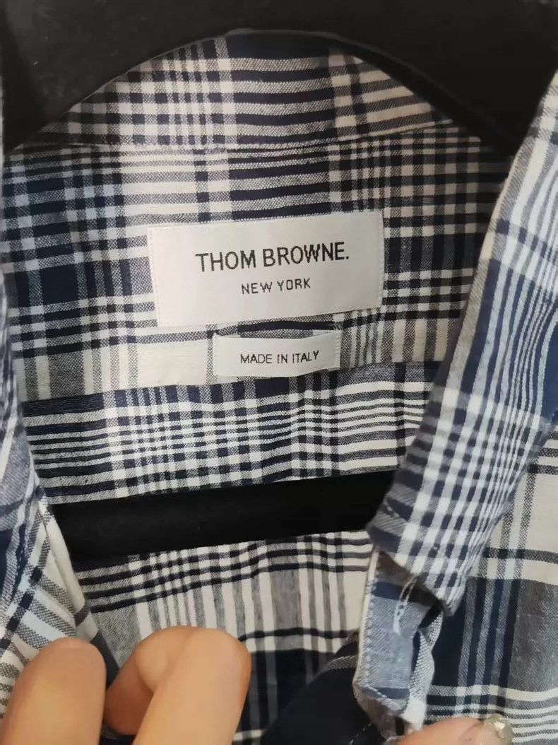Thom Browne Thom Browne Plaid Long Sleeve Shirt - dmc Size US XL / EU 56 / 4 - 3 Thumbnail