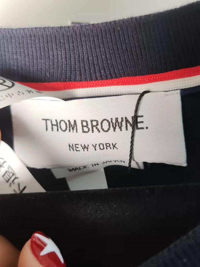 Thom Browne Thom Browne Navy Knit Short Sleeve Tee - dmc Size US XL / EU 56 / 4 - 3 Thumbnail