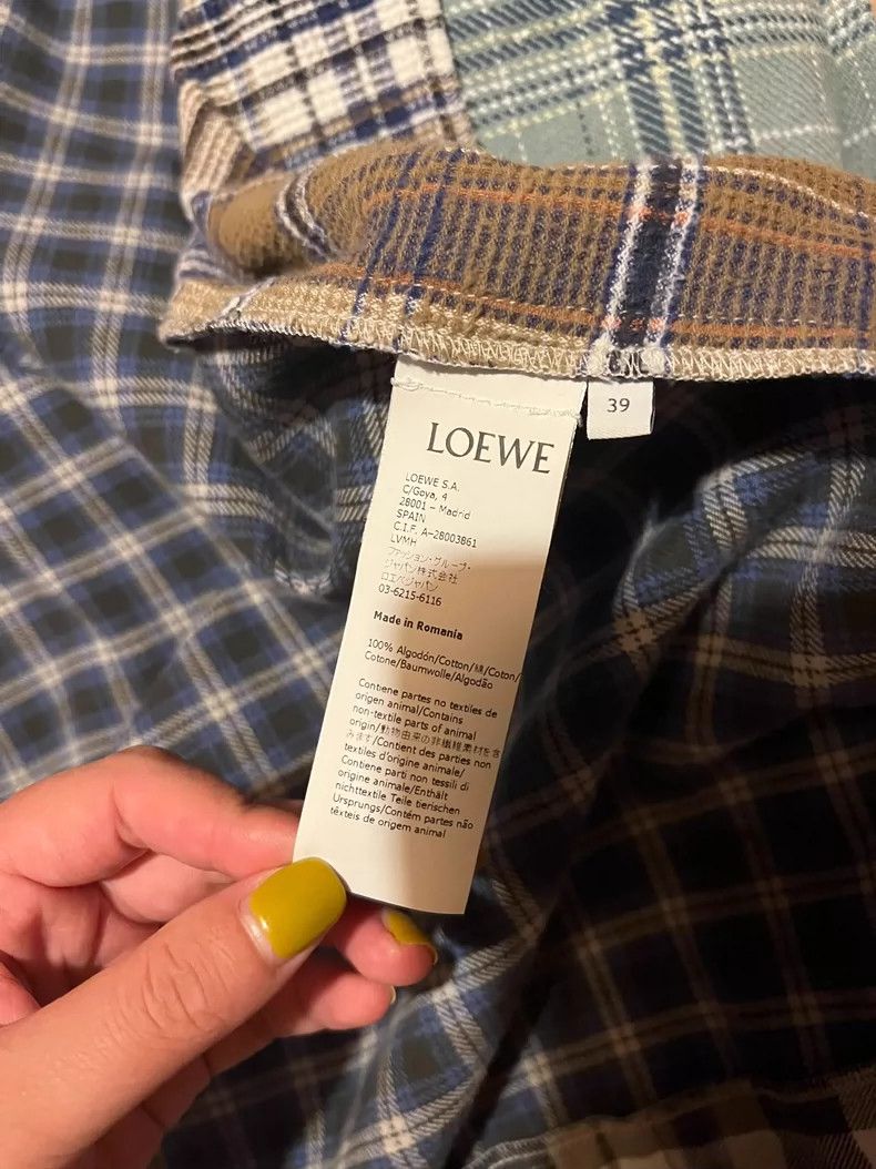 Loewe Loewe Women's Patchwork Plaid Shirt - dmc Size US M / EU 48-50 / 2 - 3 Thumbnail