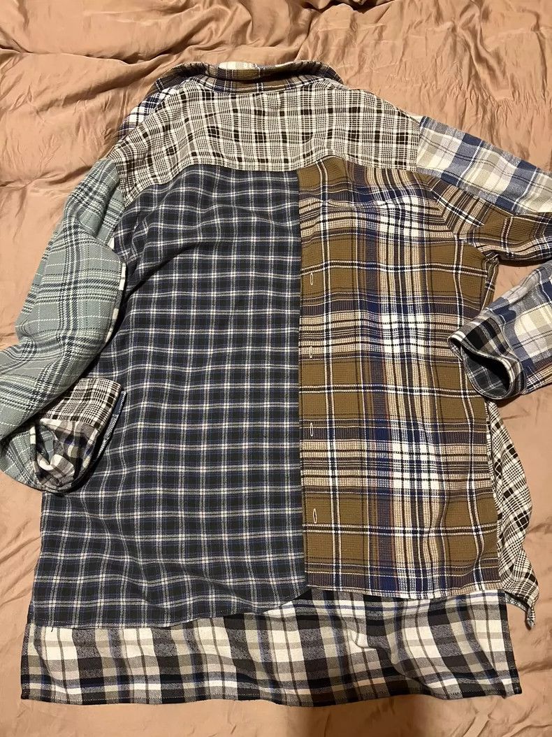Loewe Loewe Women's Patchwork Plaid Shirt - dmc Size US M / EU 48-50 / 2 - 2 Thumbnail