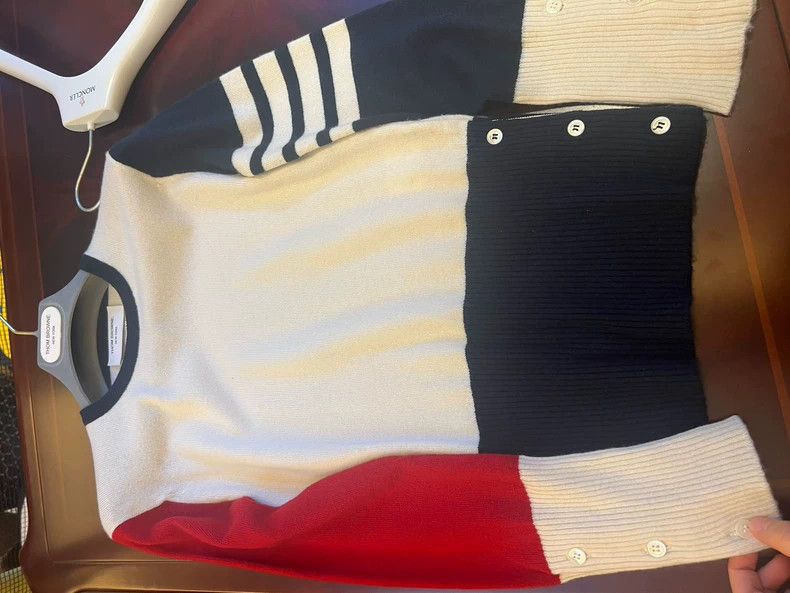 Thom Browne Thom Browne Color Block Cashmere Sweater - dmc Size US L / EU 52-54 / 3 - 4 Thumbnail