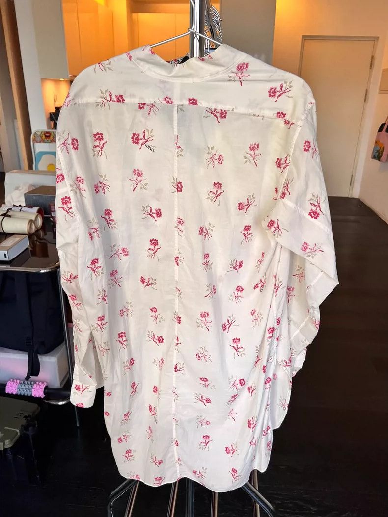 Loewe Loewe Floral Asymmetric Long Shirt - dmc Size US M / EU 48-50 / 2 - 2 Thumbnail