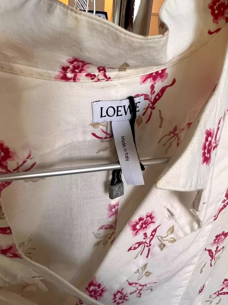Loewe Loewe Floral Asymmetric Long Shirt - dmc Size US M / EU 48-50 / 2 - 3 Thumbnail