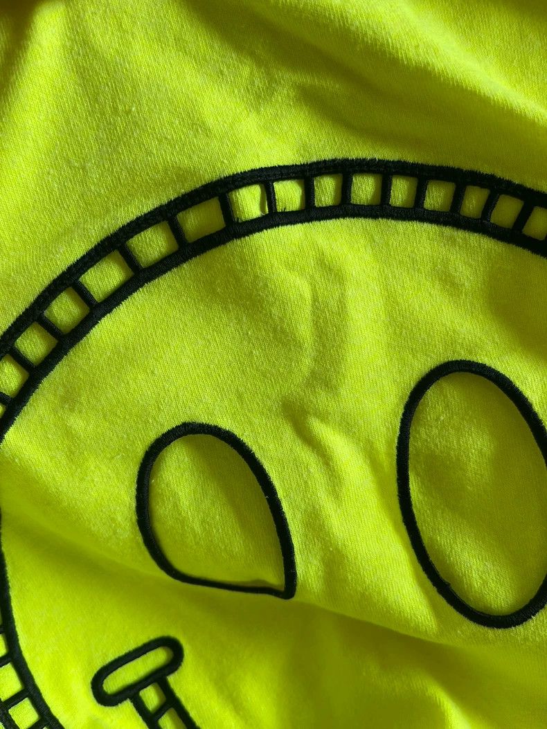 Loewe LOEWE Fluorescent Yellow-Green Smiley Face Short-Sleeve T-Shirt - dmc Size US S / EU 44-46 / 1 - 6 Thumbnail