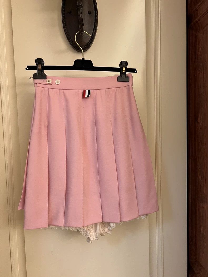 Thom Browne Thom Browne Pink Pleated Skirt - dmc Size US 31 - 2 Thumbnail