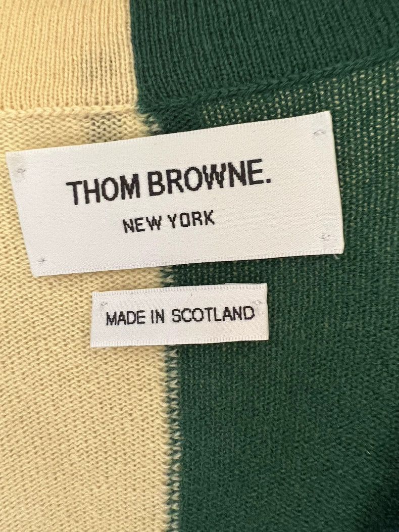 Thom Browne Thom Browne Colorblock Cashmere Cardigan - dmc Size US M / EU 48-50 / 2 - 4 Thumbnail